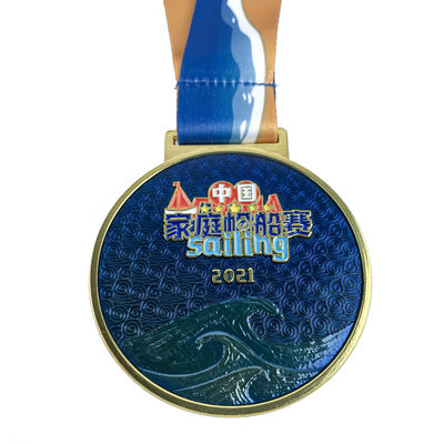 acheter Médaille personnalisée gravée Médaille de voile 3D avec logo imprimé fabrication en ligne