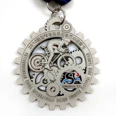 acheter Prix de course cycliste Médailles de cyclisme personnalisées émail doux / émail dur fabrication en ligne