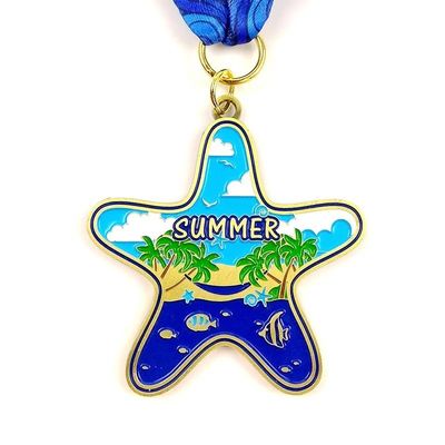 acheter Une médaille personnalisée en forme d' étoile de casting en laque cuite fabrication en ligne