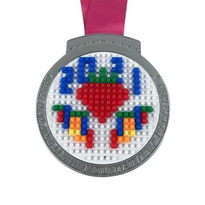 acheter Médaille de puzzle en plastique LEGO Médailles d'événement personnalisées colorées Alliage de zinc fabrication en ligne