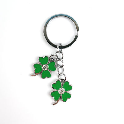 acheter Cadeau à clef en alliage de zinc émail doux Quatre feuilles de trèfle fabrication en ligne