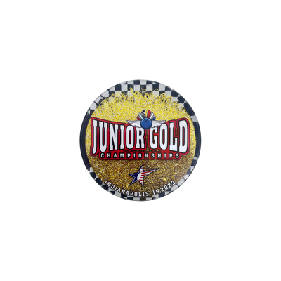 acheter Magnet de réfrigérateur personnalisé en acrylique doré à paillettes pour juniors – Un hommage étincelant à l'esprit du championnat fabrication en ligne