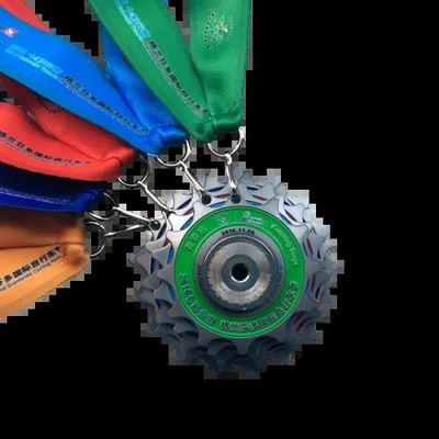 Combinaison 5 roues de vélo Logo de médaille de course personnalisé Imprimé / coulé sous pression