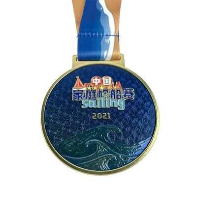 Solution de conception de médaille de voile personnalisée en galvanoplastie inspirée d'éléments marins