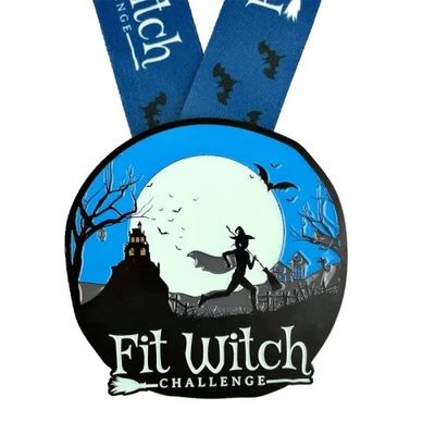 Défi de sorcière en pleine forme Médaille d'Halloween / Médailles sur mesure
