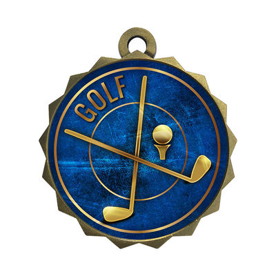 2.75′′ Premium Zinc Alloy Médaillons personnalisés Médaille de golf personnalisée pour le terrain de golf