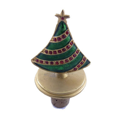 Design de Noël sur mesure Bouchon de bouteille de vin bouchon de vin en alliage de zinc