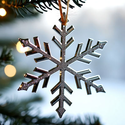 Décorations à thème hivernal avec élégance cristalline Ornement de flocon de neige Pour les cadeaux de promotion d'affaires